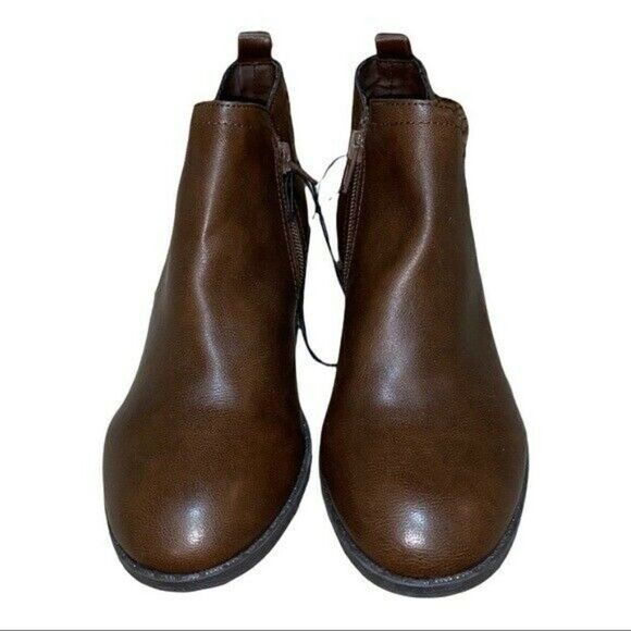 American Rag Brown Faux Leather Cadee Ankle Boots 5M NWT Floor Sample - Picture 4 of 8